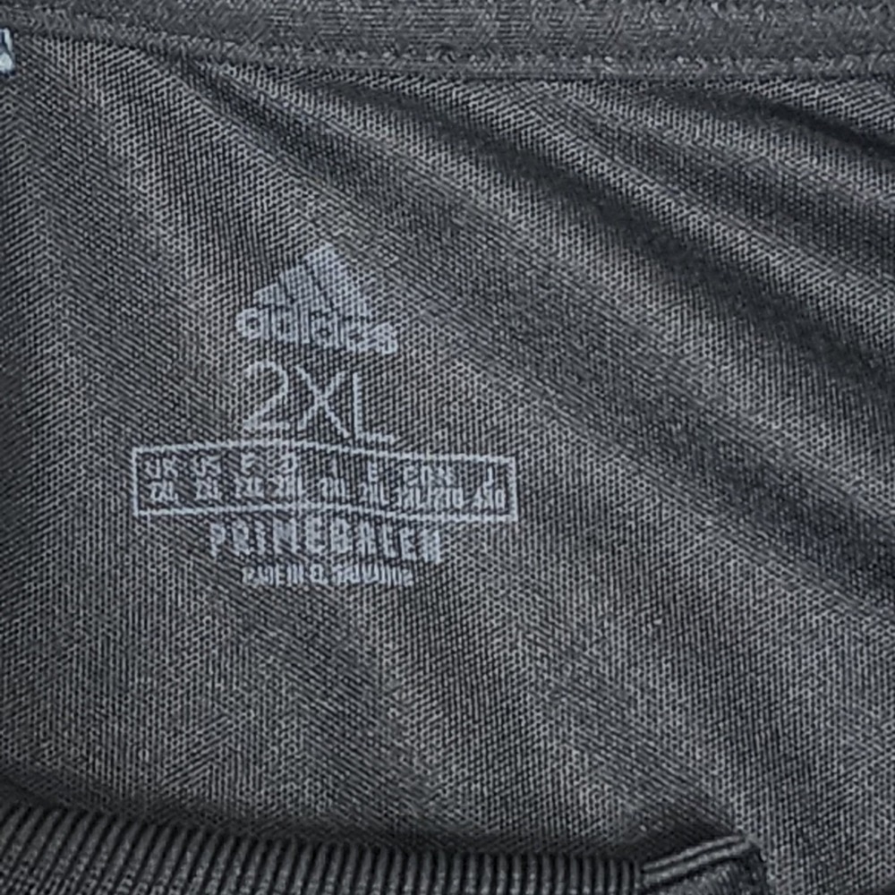 Adidas Mens 2XL XXL Black Primegreen Performance Short Sleeve Golf Polo Shirt - Picture 4 of 8
